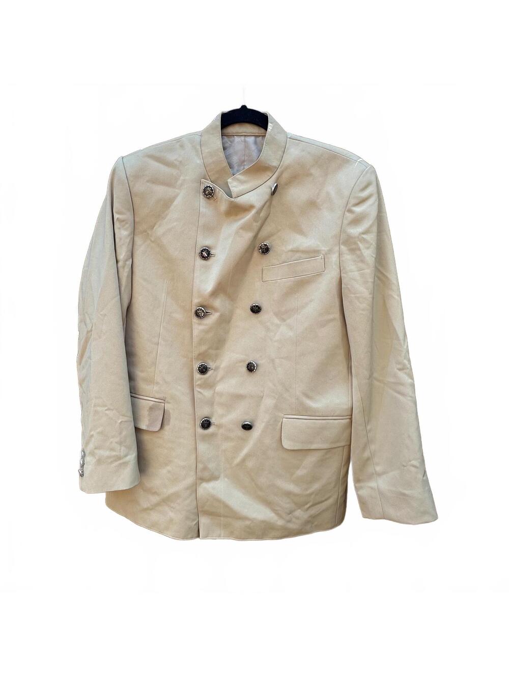 Vtg BUSANA TAILOR Custom Double Breasted Tunic Jacket DORMEUIL England Fabric